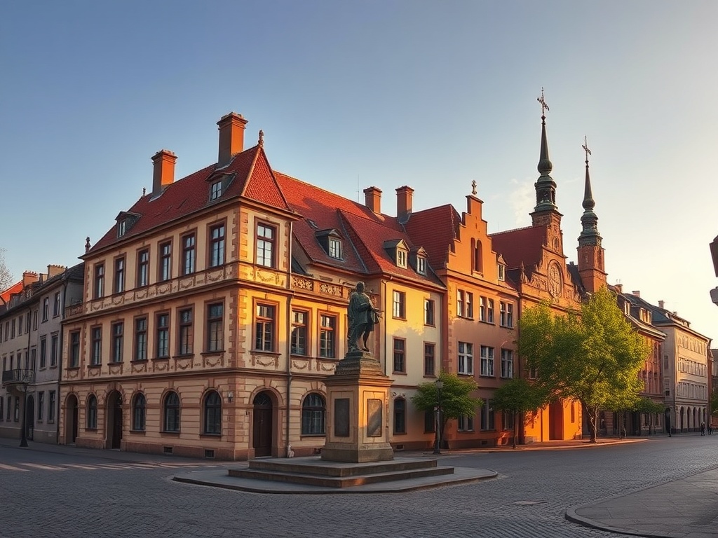 Ulica Mikołowa na przełomie XX i XXI wieku, typowa zabudowa górniczego miasta śląskiego