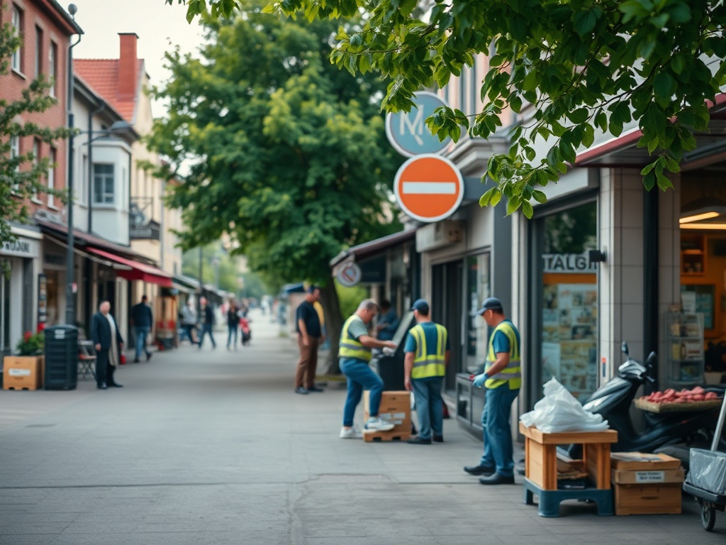 Mapa Mikołowa z zaznaczonymi inwestycjami finansowanymi z Funduszy Europejskich